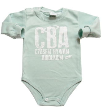 Body niemowlęce z napisem CBA Czasem Bywam Aniołkiem